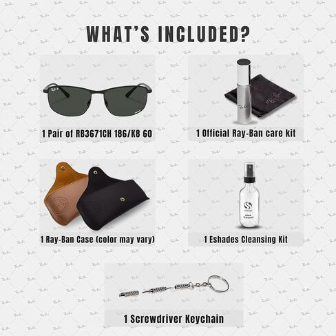 Ray-Ban RB3671CH CHROMANCE POLARIZED Metal Sunglasses with Matte Black Frame With Chromance Dark Grey 60mm Lenses Includes an Official Eyewear Kit in Saudi Arabia
