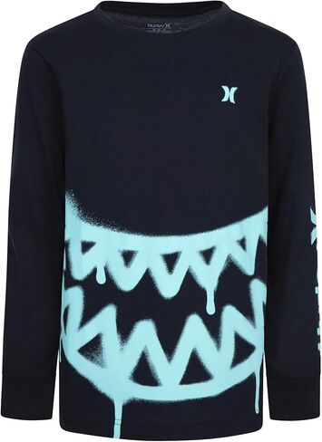 Hurley Boy's Sharkbait Long Sleeve Tee (Big Kid) Black Large in Saudi Arabia