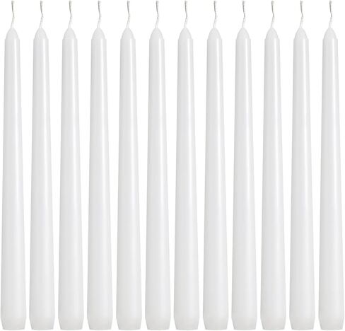 36 Pack White Taper Candles, 6-7 Hours Burn Time, Unscented and Smokeless, 4/5 x 10 Inch Dinner Candle Set for Household, Wedding, Party and Home Décor Candlesticks in Saudi Arabia