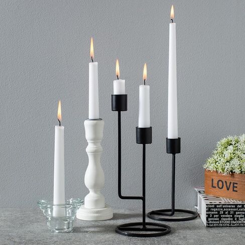 36 Pack White Taper Candles, 6-7 Hours Burn Time, Unscented and Smokeless, 4/5 x 10 Inch Dinner Candle Set for Household, Wedding, Party and Home Décor Candlesticks in Saudi Arabia