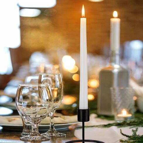 36 Pack White Taper Candles, 6-7 Hours Burn Time, Unscented and Smokeless, 4/5 x 10 Inch Dinner Candle Set for Household, Wedding, Party and Home Décor Candlesticks in Saudi Arabia