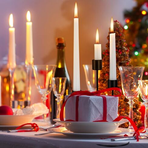36 Pack White Taper Candles, 6-7 Hours Burn Time, Unscented and Smokeless, 4/5 x 10 Inch Dinner Candle Set for Household, Wedding, Party and Home Décor Candlesticks in Saudi Arabia