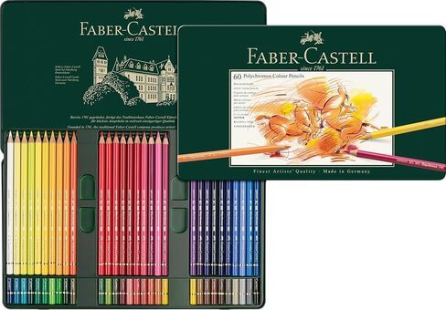 Faber-Castell Art & Graphic Polychromos Colour Pencil, Multicoloured, Pencil Roll Of 34, For Art, Craft, Drawing, Sketching, Home, School, University, Colouring in Kuwait