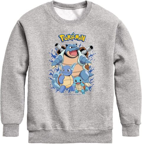 HYBRID APPAREL - Pokémon - Squirtle Evolution - Youth Crewneck Fleece Sweatshirt in Saudi Arabia