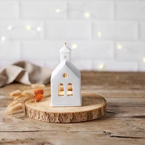 Räder Porcelain Village House Chapel 5.5 بوصة/14 سم - حامل شموع صغيرة in Saudi Arabia