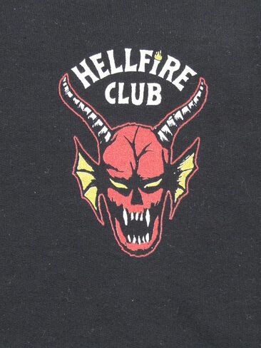 سترة بغطاء للرأس بسحاب بأكمام طويلة من Bioworld Stranger Things Hawkins Hellfire Demon With Sword للبالغين in Kuwait