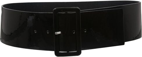 Ladies High Waist Patent Leather Wide Fashion Square Belt in Saudi Arabia