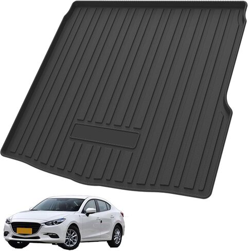 Custom Fit for Cargo Liner 2024 Toyota Grand Highlander(Trunk Without Speaker On The Left),(Not for Lexus TX) - Black TPO All Weather Heavy Duty Waterproof Rear Cargo Tray Trunk Floor Mat in Kuwait