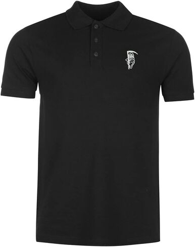 Polo Shirts for Men Death Reaper Embroidered Short Sleeve Mens Polo Shirts in Saudi Arabia