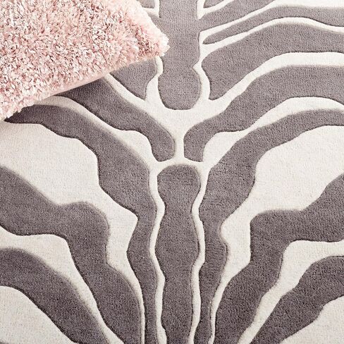 سجادة SAFAVIEH Soho Collection Runner - 2'3" x 8'، عاجي ورمادي، تصميم هندسي، مثالية للمناطق ذات حركة المرور العالية في المدخل والمطبخ والحمام (SOH975F-28) in Kuwait
