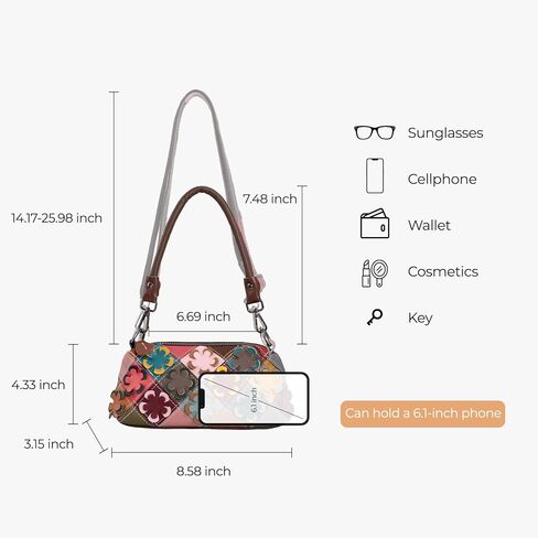 Ladies' genuine leather handbag, 3D carved flower, small crossbody bag, colorful shoulder bag, small wallet, detachable shoulder strap in Saudi Arabia