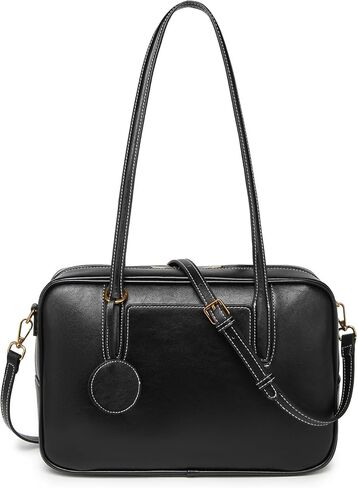 Vintage Shoulder Purses for Women，Vegan Leather tote handbags，Large Boston Bag，Suitable for daily commutes and travel in Saudi Arabia