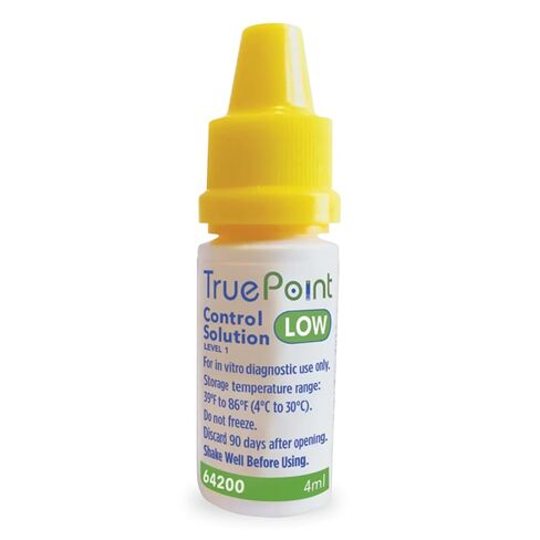 Control Solution Level 1 (Low) – 4 mL Bottle – Glucose Meter Calibration Check & Quality Control Test for Blood Glucose Monitoring System Accuracy – In Vitro Diagnostic Use in Saudi Arabia
