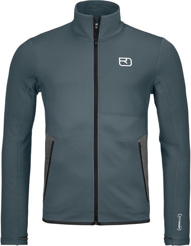 Ortovox Men’s Fleece Jacket, High-Performance Long Sleeve Merino Wool Zip Up for Skiing, Freeride, Mountaineering & Ski Tours in Saudi Arabia