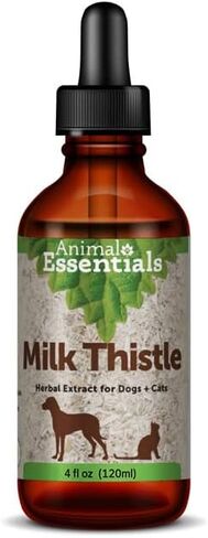 Animal Essentials Milk Thistle for Dogs & Cats - Liver Health Support, Herbal Extract, Liver Care Supplement, Organic Liquid Drops - 2 Fl Oz in Kuwait