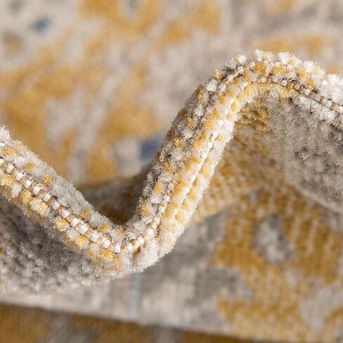 Rugs.com سجادة Whitney Collection - سجادة منخفضة مستديرة باللون الأصفر التوسكاني مقاس 5 بوصات مثالية للمطابخ وغرف الطعام in Saudi Arabia