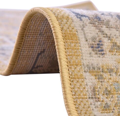 Rugs.com سجادة Whitney Collection - سجادة منخفضة مستديرة باللون الأصفر التوسكاني مقاس 5 بوصات مثالية للمطابخ وغرف الطعام in Saudi Arabia