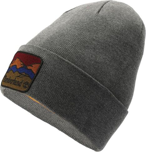 Timberland Beanie with Mountain Patch Charcoal Heather in Saudi Arabia