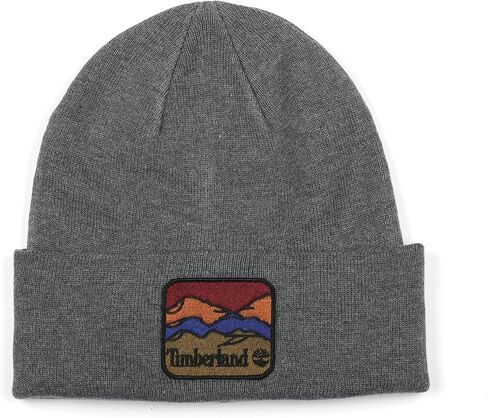 Timberland Beanie with Mountain Patch Charcoal Heather in Saudi Arabia