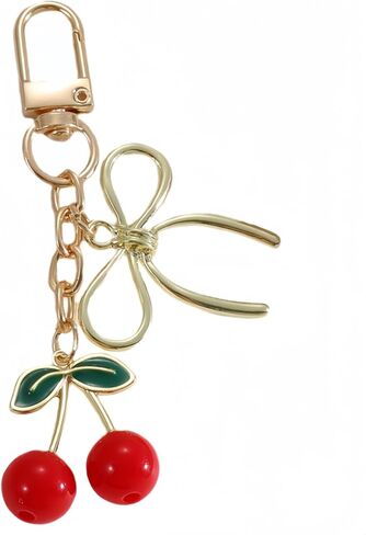 Cute Cherry Keychains for Women Girls,Purse Bag Charms for Handbags,Car Key Chain Backpack Accessories in Saudi Arabia