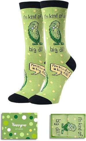 HAPPYPOP Women's Crazy Funny Silly Teen Novelty Gifts Book Lovers Socks, Birthday, Medium in Saudi Arabia