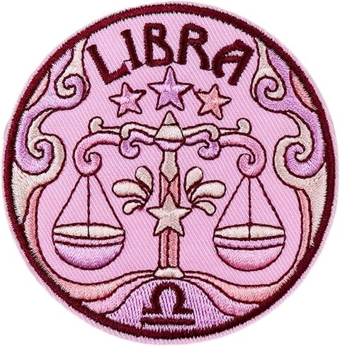 Twelve Constellations Embroidery Patch Iron On Patches for Clothes Astrology Magic Witchcraft Embroidered Patches for Clothing (Size : PE9114CT) in Saudi Arabia