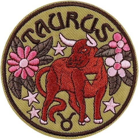 Twelve Constellations Embroidery Patch Iron On Patches for Clothes Astrology Magic Witchcraft Embroidered Patches for Clothing (Size : PE9114CT) in Saudi Arabia