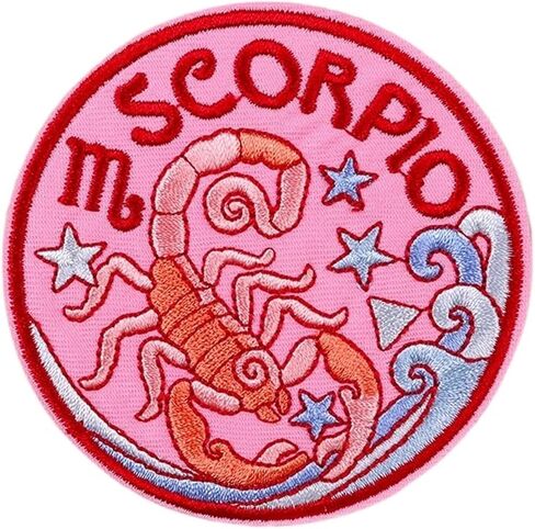 Twelve Constellations Embroidery Patch Iron On Patches for Clothes Astrology Magic Witchcraft Embroidered Patches for Clothing (Size : PE9114CT) in Saudi Arabia