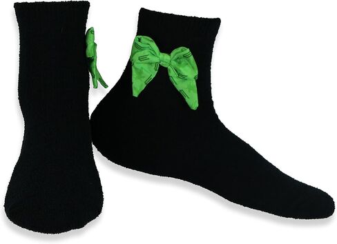 جوارب Wicked Elphaba and Glinda النسائية المريحة المكونة من 4 أزواج في حقيبة مستحضرات التجميل تناسب مقاس الحذاء 4-10 in Saudi Arabia