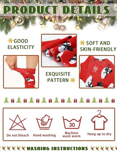 Suhine 8 Pairs Christmas Family Socks Mommy and Me Family Matching Socks Set Baby Sock Set Baby Accessories Holiday Christmas Gifts for Dad Mom and Son Daughter in Saudi Arabia