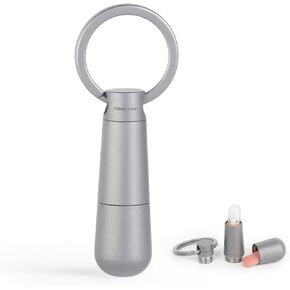 KEEPO LINK Medicine Pill Organizer 2-Compartment with Key Ring, Small Keychain Pill Holder Waterproof Pill Case Container for Men & Women (Gunmetal Grey) in Kuwait