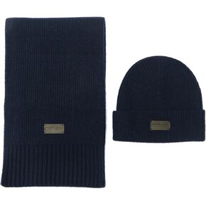 Michael Kors Mens Merino Cuff Hat & Scarf Set, Stylish Fashion Accessory for Winter in Saudi Arabia