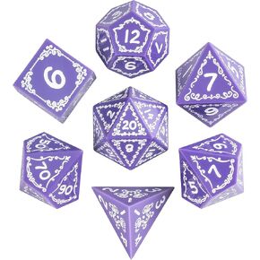 CUSDIE Sharp Treats DND ، 7 PCS D&D DICE ، مجموعة زهر متعددة السطوح يدويًا ، للعبة لعب الأدوار MTG Pathfinder (النمط الأسود) in Kuwait