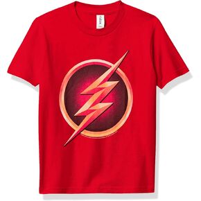 تيشيرت WARNER BROS Flash Tv Logo للأولاد بطاقم صلب ممتاز in Kuwait