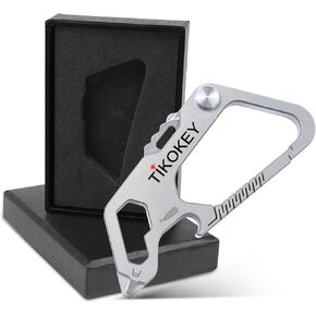 Titanium Carabiner Keychain, Quick Release Key Holder with Key Ring, EDC Multi-Tool Opener (Titanium A2) in Saudi Arabia