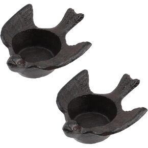 2Pcs Black Iron Bird Candle Holders, 4.53" x 3.94" x 1.42" Lighting Candle Holder for Home Decoration in Saudi Arabia