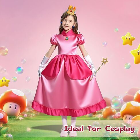 Dileed 5PCS Princess Crown Accessories Set, Tiara Headband/Wand/Gloves/Brooch/Earrings, Princess Costume Dress Up Kit for Women Halloween Christmas Cosplay Birthday Party in Saudi Arabia