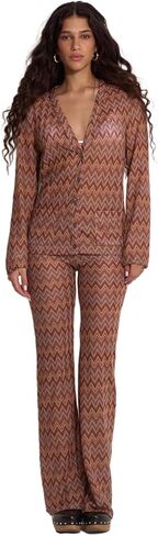 Gottex Beach Life Desert Mirage Victoria Beach Cardigan - Zig Zag Crochet Design, V-Neck, Button Front Closure & Pockets in Saudi Arabia