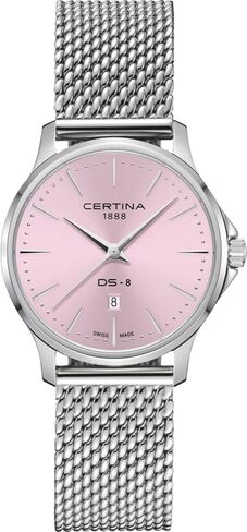Certina, Womens, DS 8 Lady, 31, mm, Steel (Mesh), Quartz, Precidrive, Watch, Pink, Steel (Mesh), C0450101133100 in Saudi Arabia