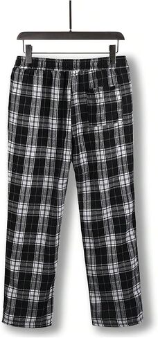 Men's Plaid Baggy Sweatpants Y2k Side Striped Checkered Wide Leg Track Pants Streetwear in Saudi Arabia