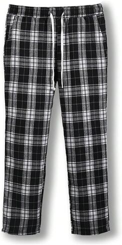 Men's Plaid Baggy Sweatpants Y2k Side Striped Checkered Wide Leg Track Pants Streetwear in Saudi Arabia