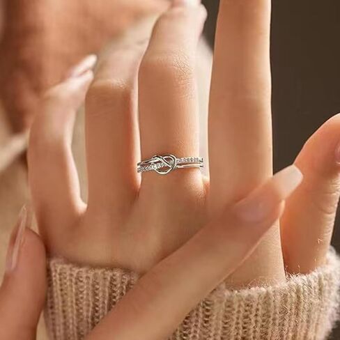 Harry and Henry Gifts for Daughter Love Knot Pinky Promise Ring Gold Stackable Jewelry Trendy Stuff Holiday Gift for Her in Saudi Arabia