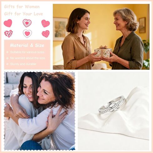 Harry and Henry Gifts for Daughter Love Knot Pinky Promise Ring Gold Stackable Jewelry Trendy Stuff Holiday Gift for Her in Saudi Arabia