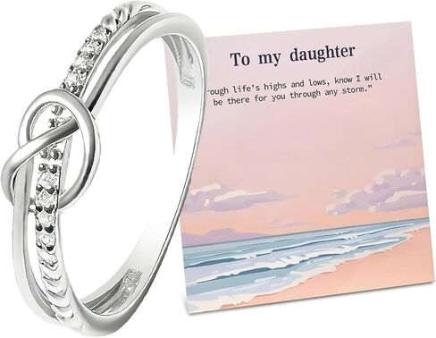 Harry and Henry Gifts for Daughter Love Knot Pinky Promise Ring Gold Stackable Jewelry Trendy Stuff Holiday Gift for Her in Saudi Arabia