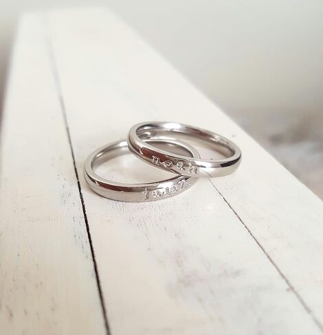 Stacking Name Ring 3mm Hand Stamped Hypoallergenic Stainless Steel Personalized in Saudi Arabia