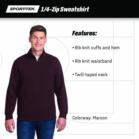 SPORT-TEK Unisex Quarter Zip Sweatshirt Athletic Heather in Saudi Arabia