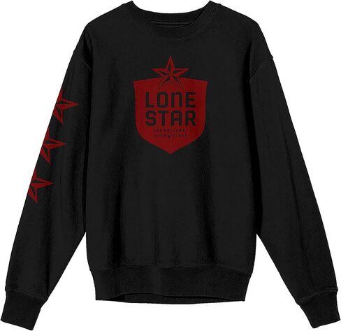 Bioworld Lone Star National Beer of Texas Adult Black Crew Neck Sweatshirt in Saudi Arabia