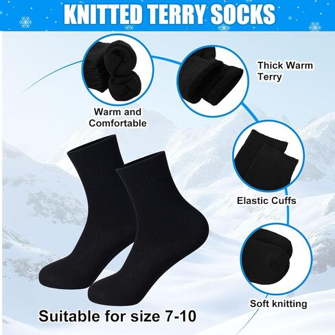 8 Pcs Winter Warm Beanie Hat Scarf Glove Socks Set for Men Fleece Lining Thermal Knitted Earflap Cap Gift Outdoor in Saudi Arabia