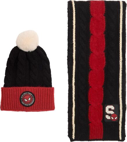 Heroes & Villains Adult 2-Pack Cable Knit Beanie & Scarf Set in Saudi Arabia