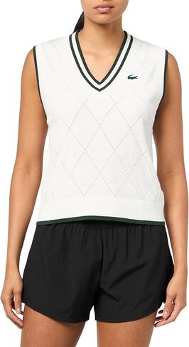 Lacoste Women's Sport Golf Argyle Sweater Vest in Saudi Arabia